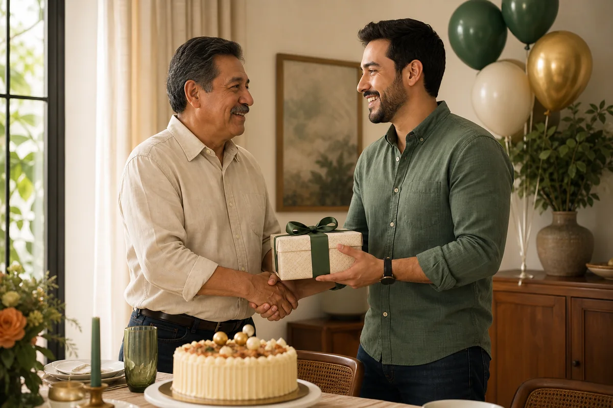 Frases de cumpleaños para mi suegro Yerno felicitando a su suegro durante una celebración familiar